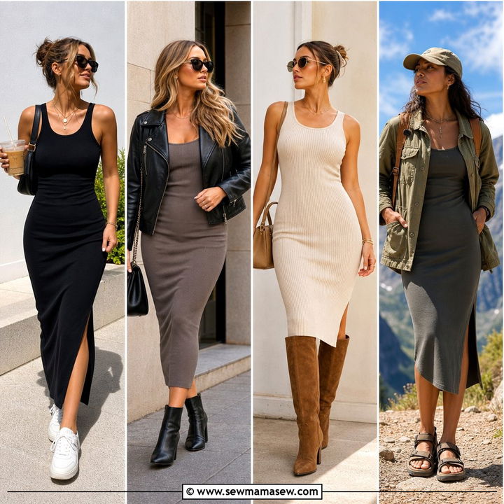 30 Casual Tank Dress Outfits for Easy Warm-Weather Style