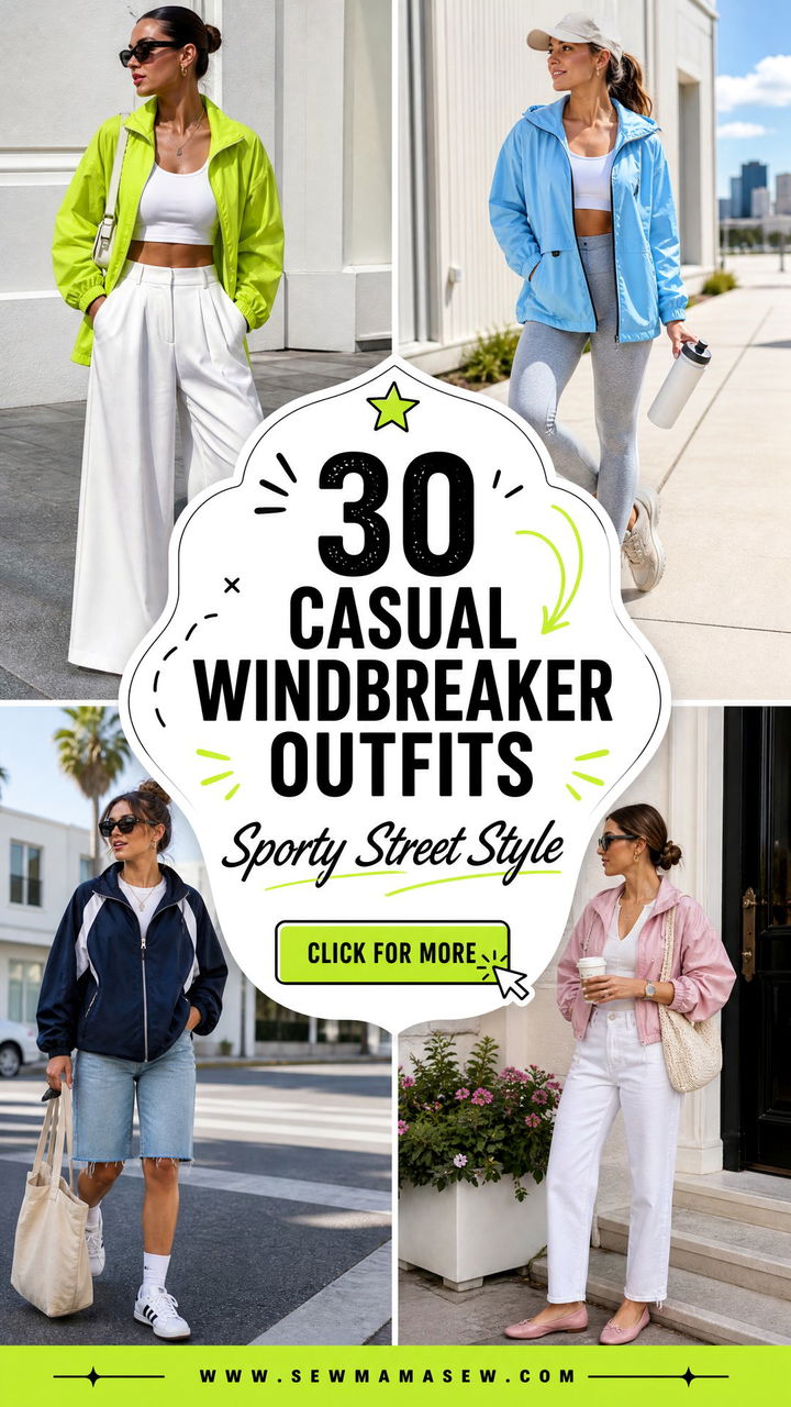 30 Casual Windbreaker Outfits for Sporty Street Style - 30 Casual Windbreaker Outfits for Sporty Street Style