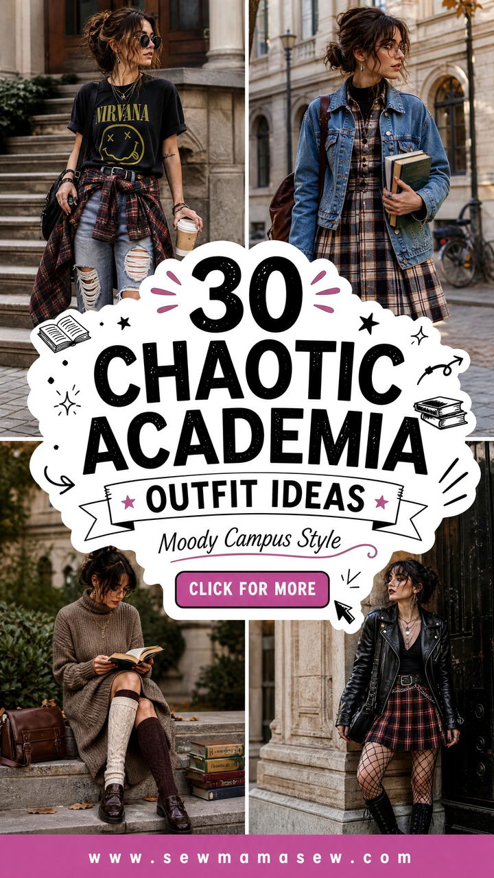 30 Chaotic Academia Outfit Ideas for Moody Campus Style - 30 Chaotic Academia Outfit Ideas for Moody Campus Style