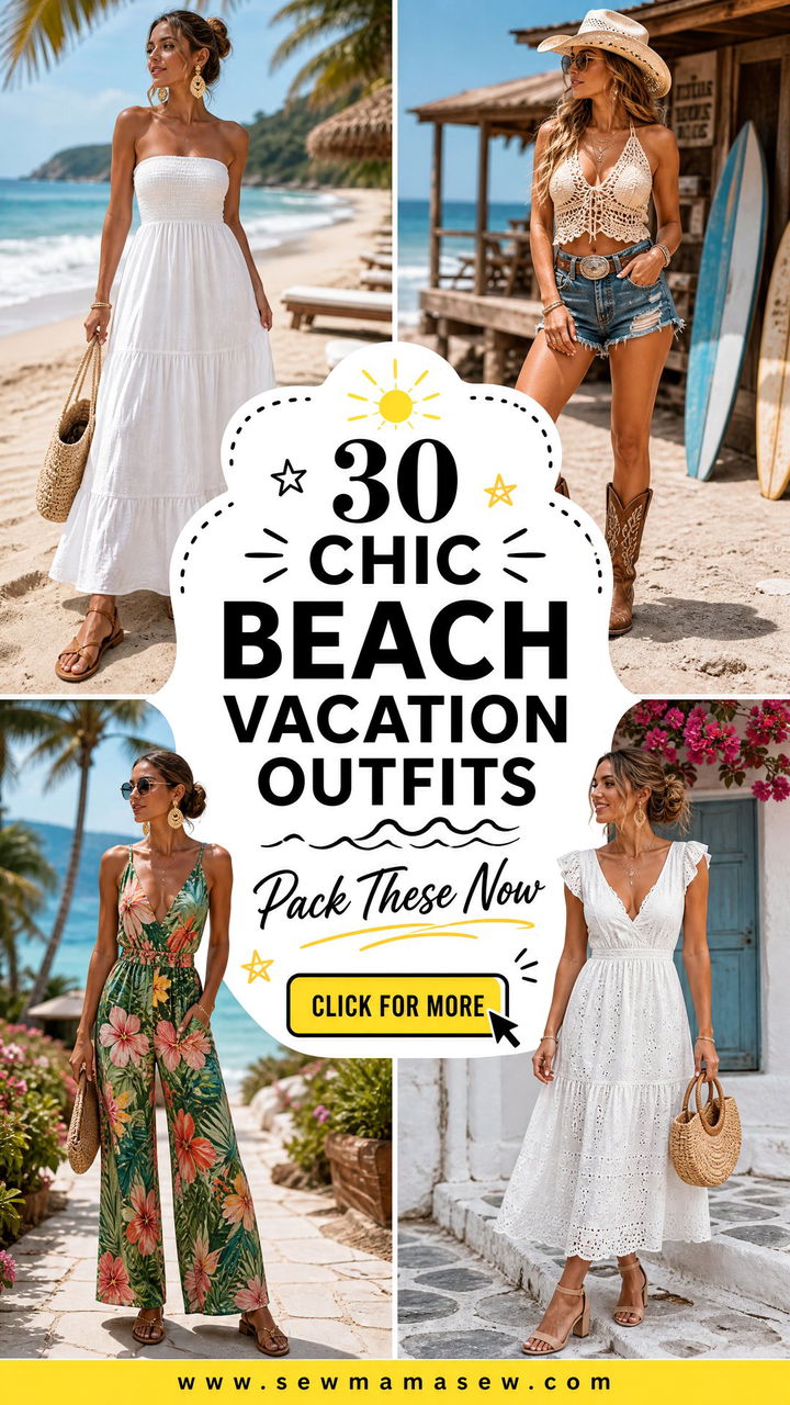 30 Chic Beach Vacation Outfits for Women to Pack Now - 30 Chic Beach Vacation Outfits for Women to Pack Now