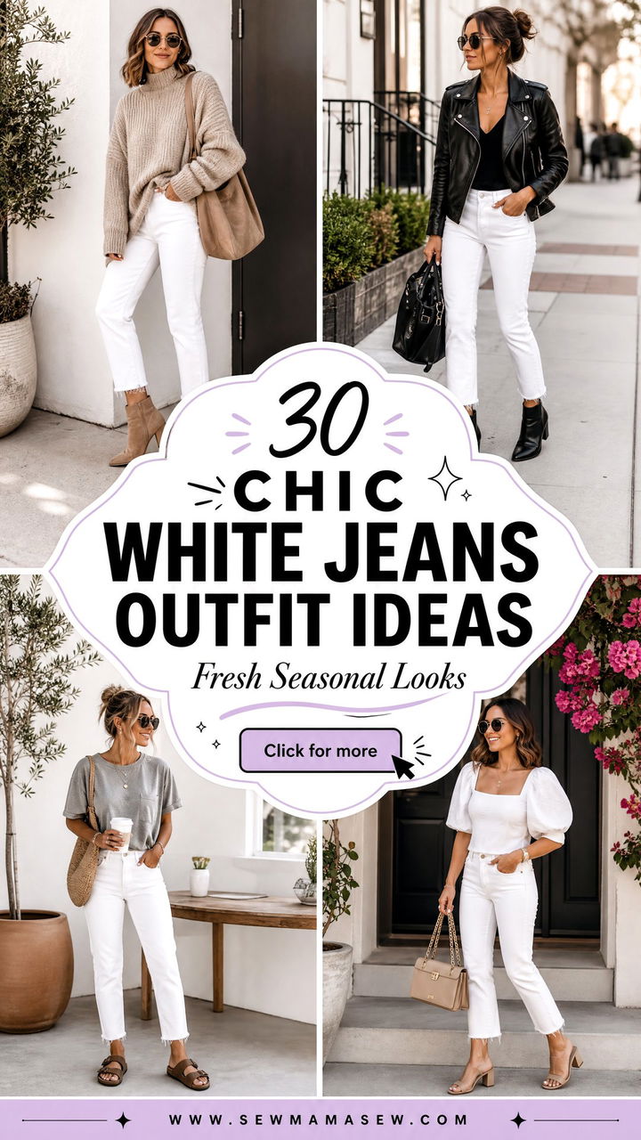 30 Chic White Jeans Outfit Ideas for Fresh Seasonal Looks - 30 Chic White Jeans Outfit Ideas for Fresh Seasonal Looks