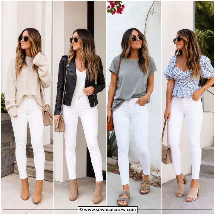 30 Chic White Jeans Outfit Ideas for Fresh Seasonal Looks