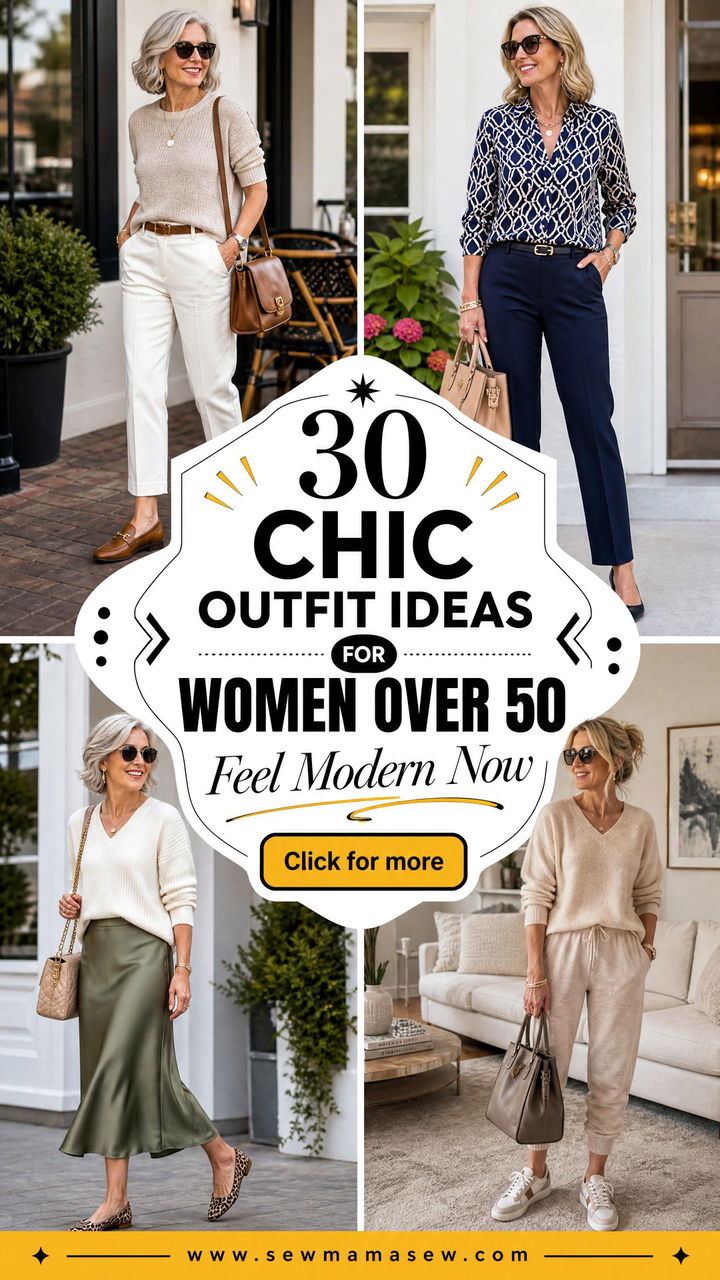 30 Chic outfit ideas for women over 50 to Feel Modern - 30 Chic outfit ideas for women over 50 to Feel Modern