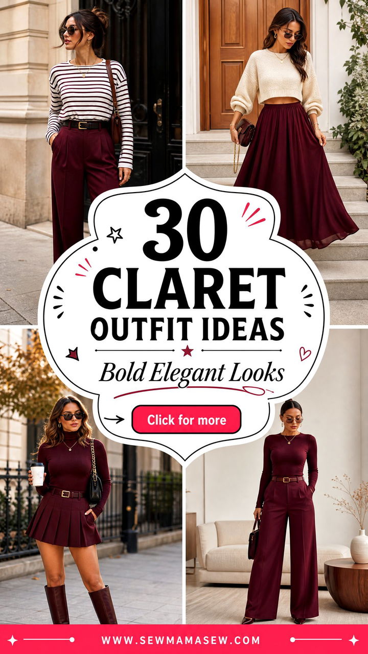 30 Claret Outfit Ideas Elegant Looks For Bold Style Now - 30 Claret Outfit Ideas: Elegant Looks For Bold Style Now