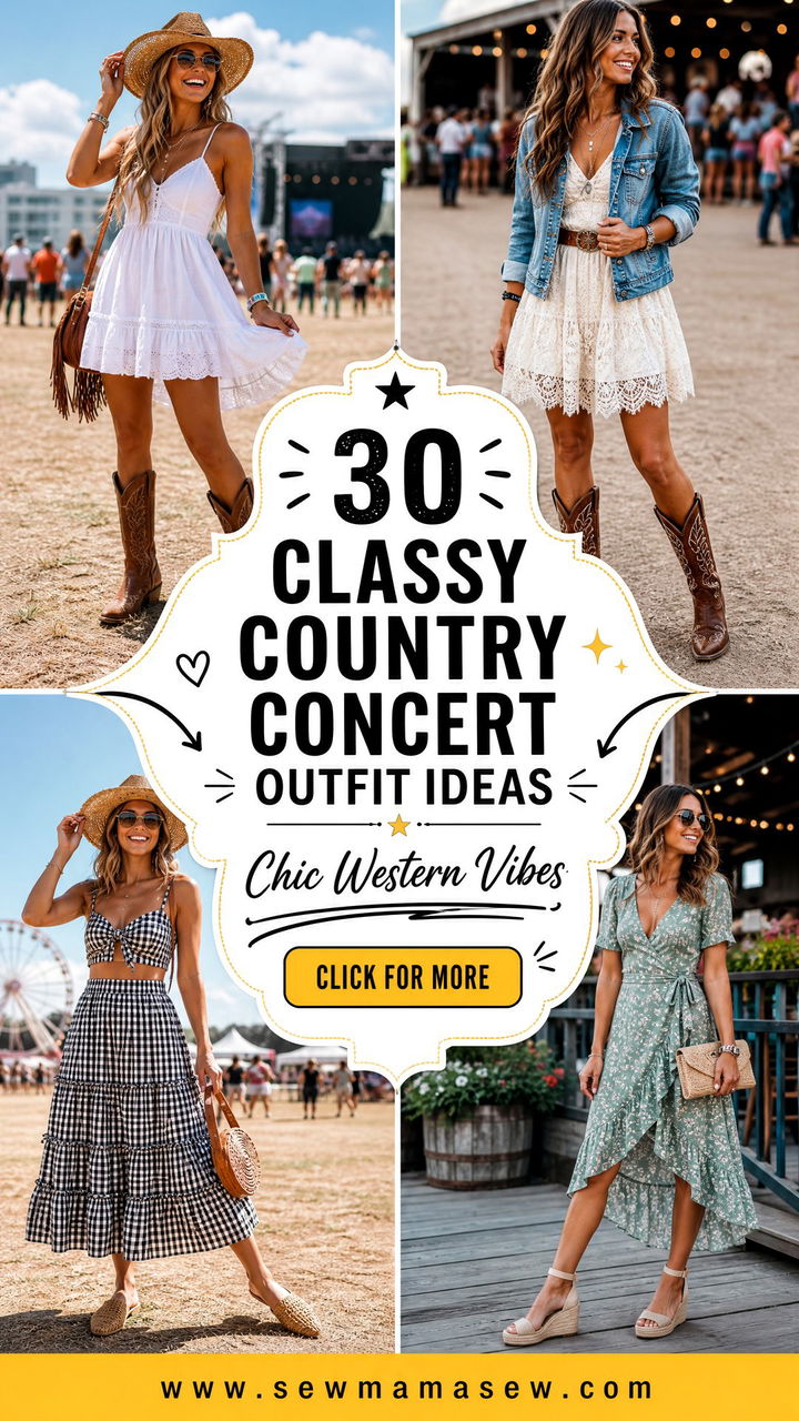 30 Classy Country Concert Outfit Ideas for Chic Western Vibes - 30 Classy Country Concert Outfit Ideas for Chic Western Vibes