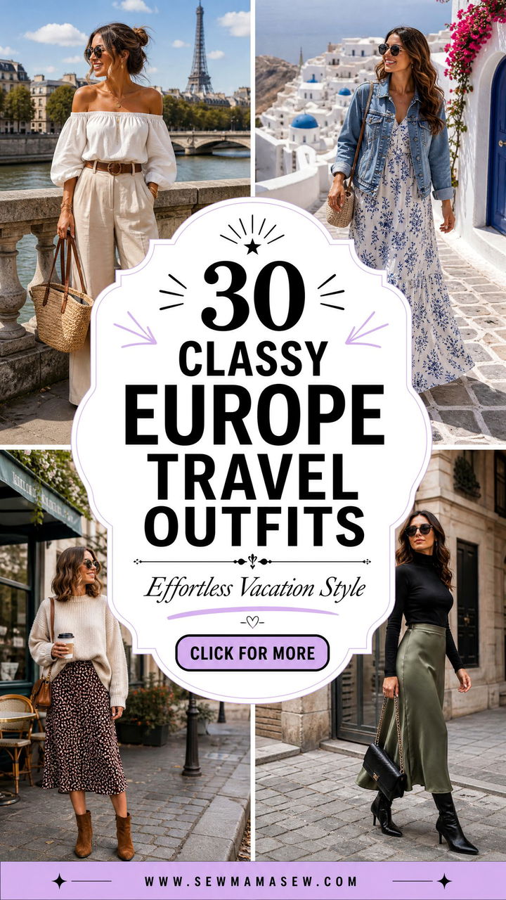 30 Classy Europe Travel Outfits for Effortless Vacation Style - 30 Classy Europe Travel Outfits for Effortless Vacation Style