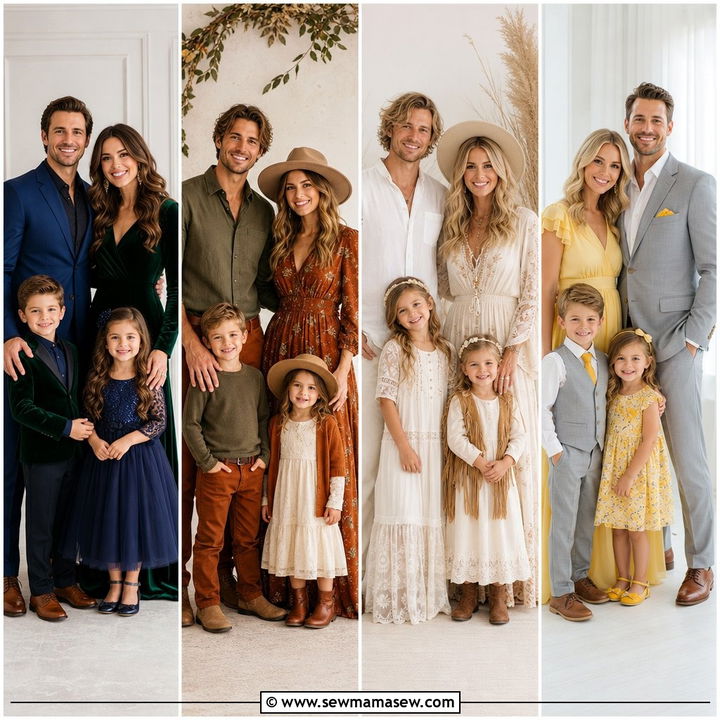 30 Classy Family Photo Outfits for Timeless Picture Style