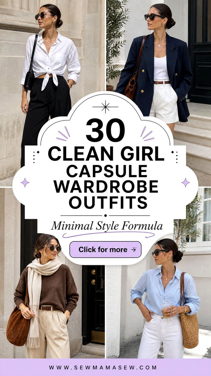 30 Clean Girl Capsule Wardrobe Outfits for Minimal Style - 30 Clean Girl Capsule Wardrobe Outfits for Minimal Style