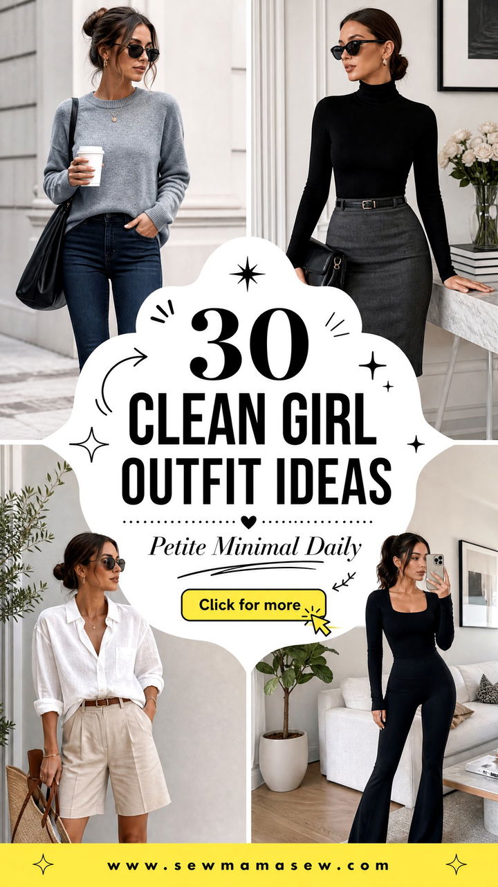 30 Clean Girl Outfit Ideas Petite Women Can Wear Every Day - 30 Clean Girl Outfit Ideas Petite Women Can Wear Every Day