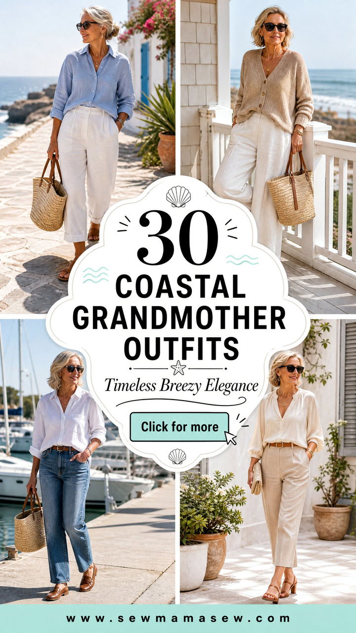 30 Coastal Grandmother Outfits For Women Over 60 To Try Now - 30 Coastal Grandmother Outfits For Women Over 60 To Try Now