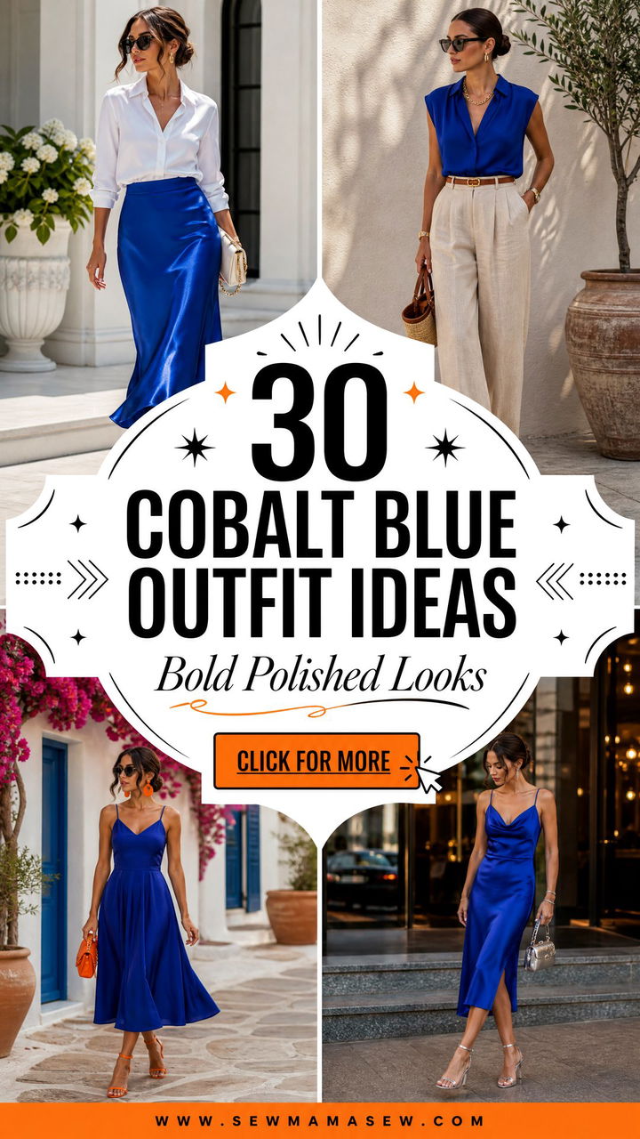 30 Cobalt Blue Outfit Ideas For Bold Polished Looks To Try - 30 Cobalt Blue Outfit Ideas For Bold, Polished Looks To Try