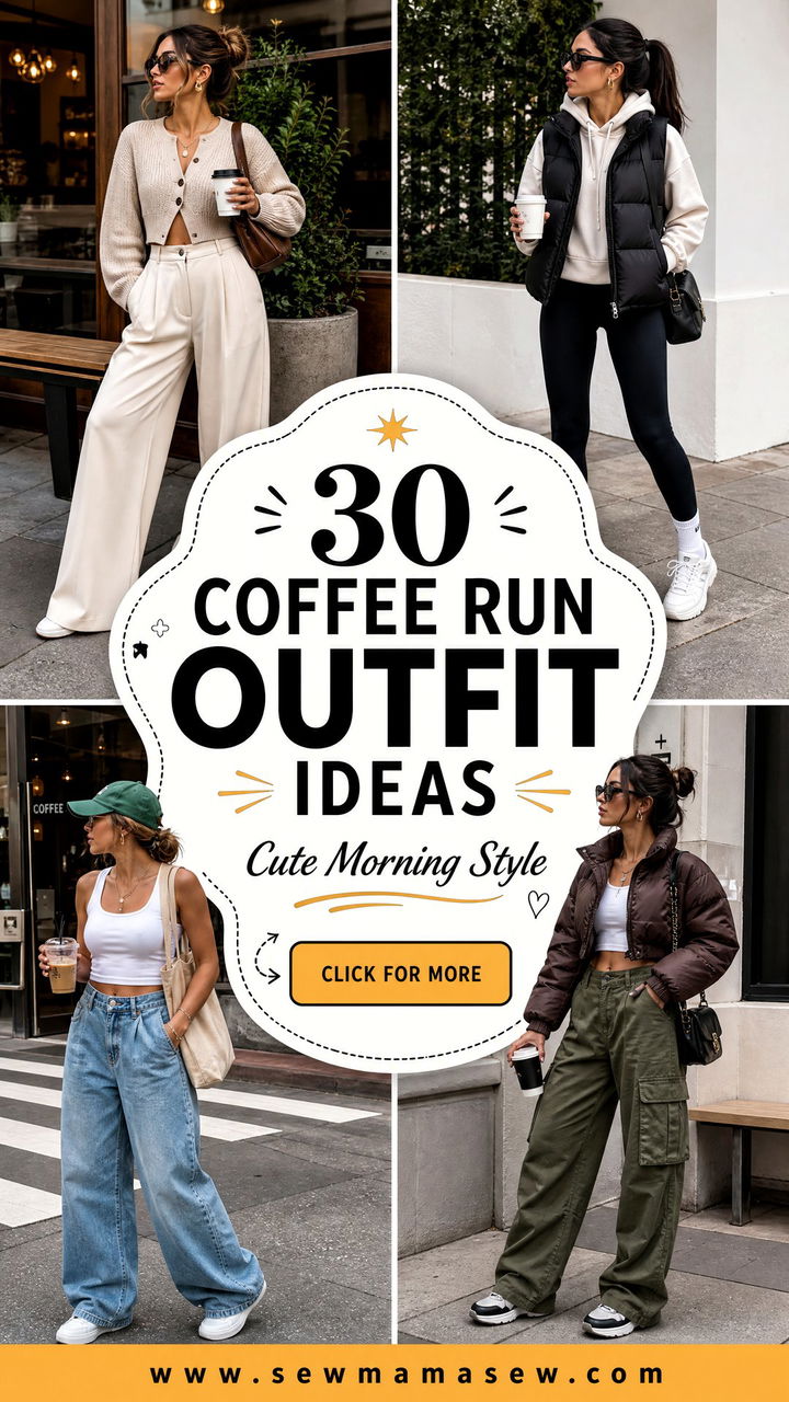 30 Coffee Run Outfit Ideas for Cute Casual Morning Style - 30 Coffee Run Outfit Ideas for Cute Casual Morning Style