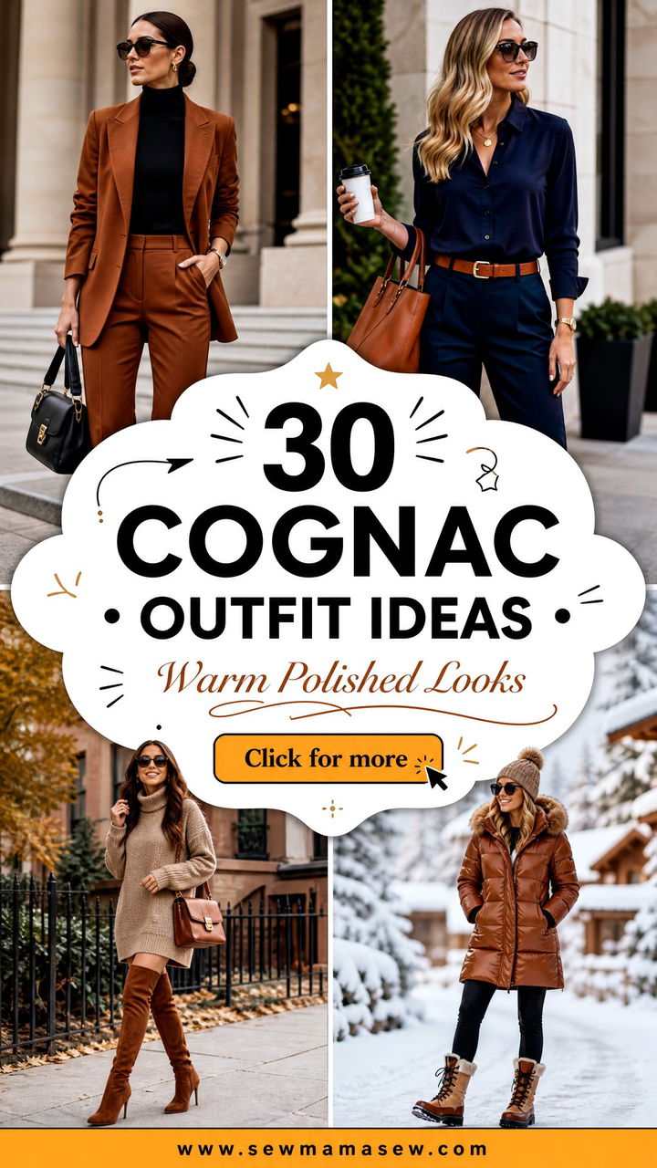 30 Cognac Outfit Ideas for Warm Polished Everyday Style - 30 Cognac Outfit Ideas for Warm, Polished Everyday Style
