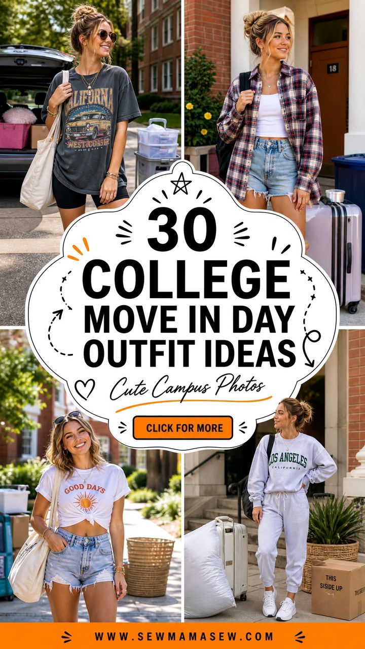 30 College Move In Day Outfit Ideas for Cute Campus Photos - 30 College Move In Day Outfit Ideas for Cute Campus Photos