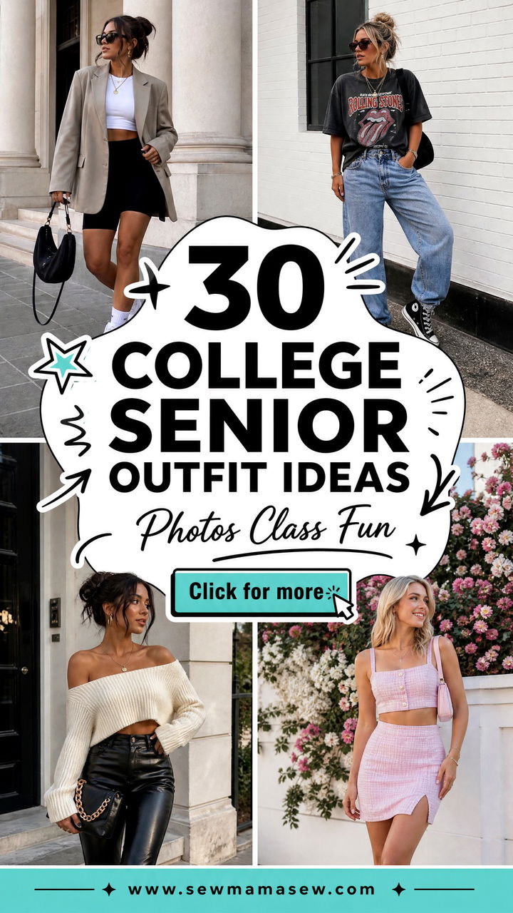 30 College Senior Outfit Ideas for Photos Class and Fun - 30 College Senior Outfit Ideas for Photos, Class, and Fun