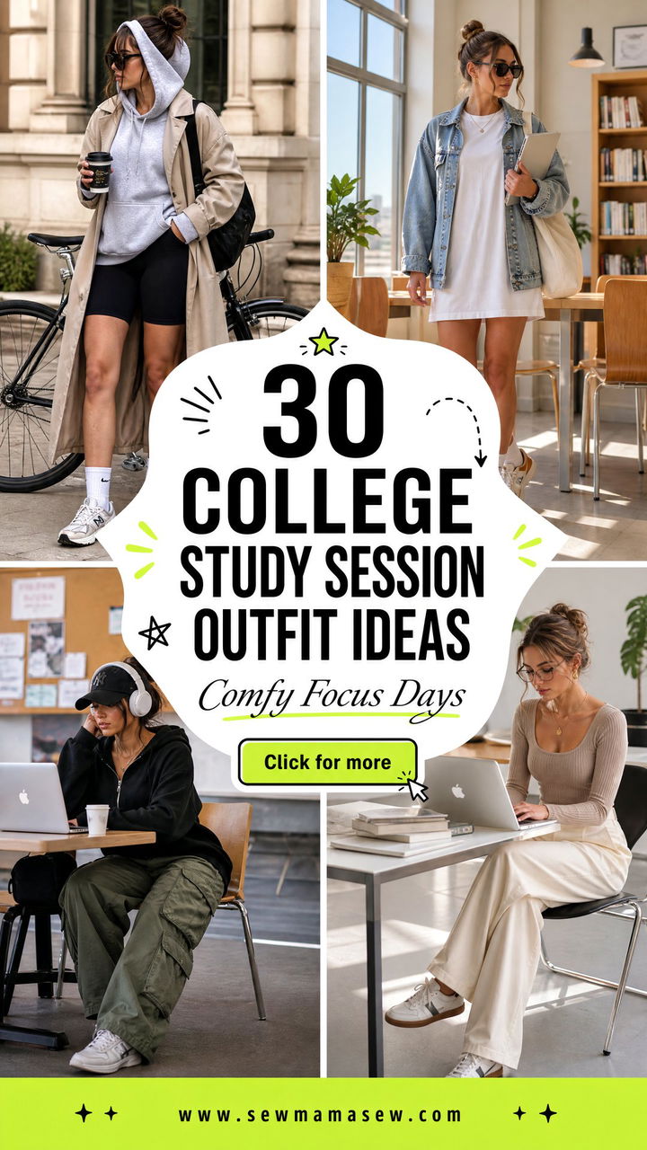 30 College Study Session Outfit Ideas for Comfy Focus Days - 30 College Study Session Outfit Ideas for Comfy Focus Days