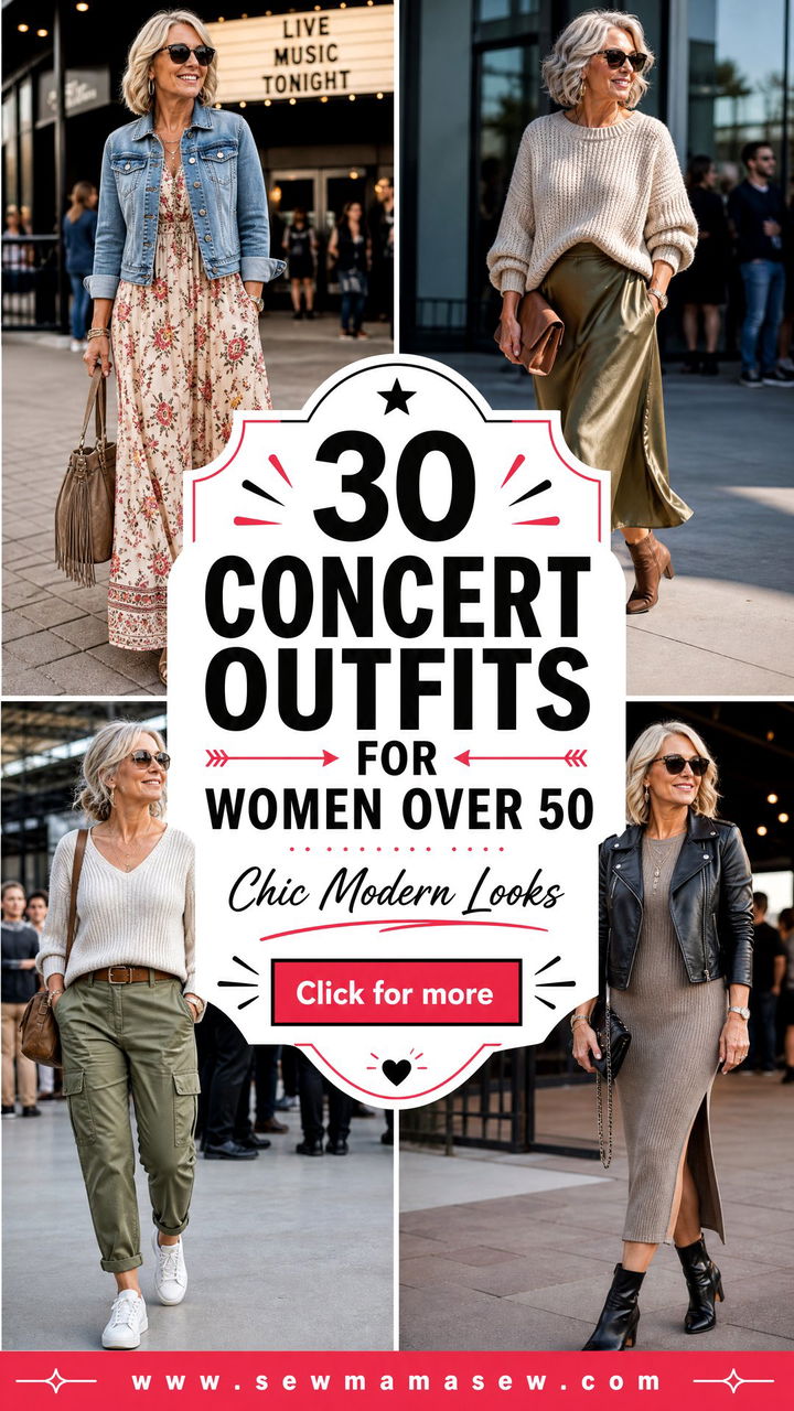 30 Concert Outfits for Women Over 50 That Feel Chic and Modern - 30 Concert Outfits for Women Over 50 That Feel Chic and Modern