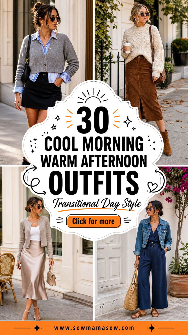 30 Cool Morning Warm Afternoon Outfits for Transitional Days - 30 Cool Morning Warm Afternoon Outfits for Transitional Days