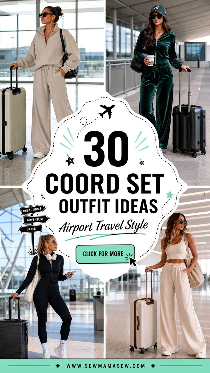 30 Coord Set Outfit Ideas for Airport Travel in Style - 30 Coord Set Outfit Ideas for Airport Travel in Style