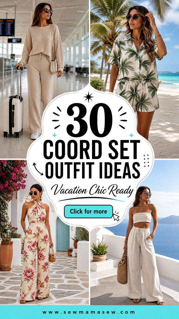 30 Coord Set Outfit Ideas for Vacation Easy Chic Looks - 30 Coord Set Outfit Ideas for Vacation: Easy Chic Looks