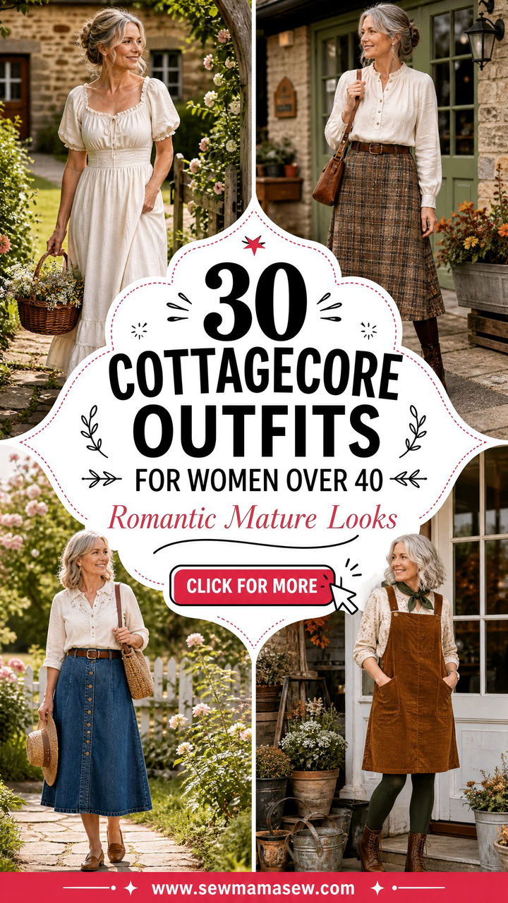 30 Cottagecore Outfits for Women Over 40 Romantic Looks - 30 Cottagecore Outfits for Women Over 40: Romantic Looks