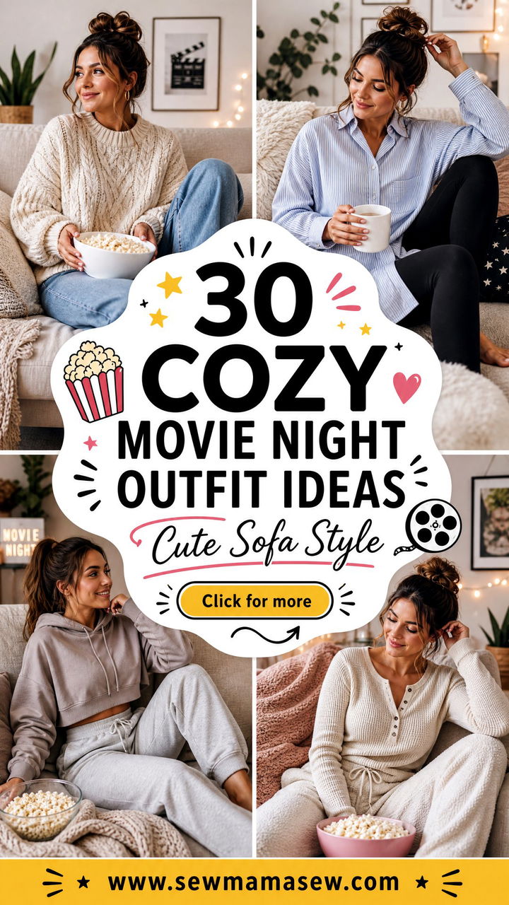 30 Cozy Movie Night Outfit Ideas for Cute Sofa Style - 30 Cozy Movie Night Outfit Ideas for Cute Sofa Style
