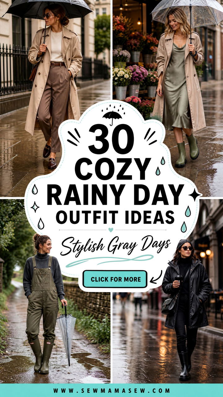 30 Cozy Rainy Day Outfit Ideas for Stylish Gray Days - 30 Cozy Rainy Day Outfit Ideas for Stylish Gray Days