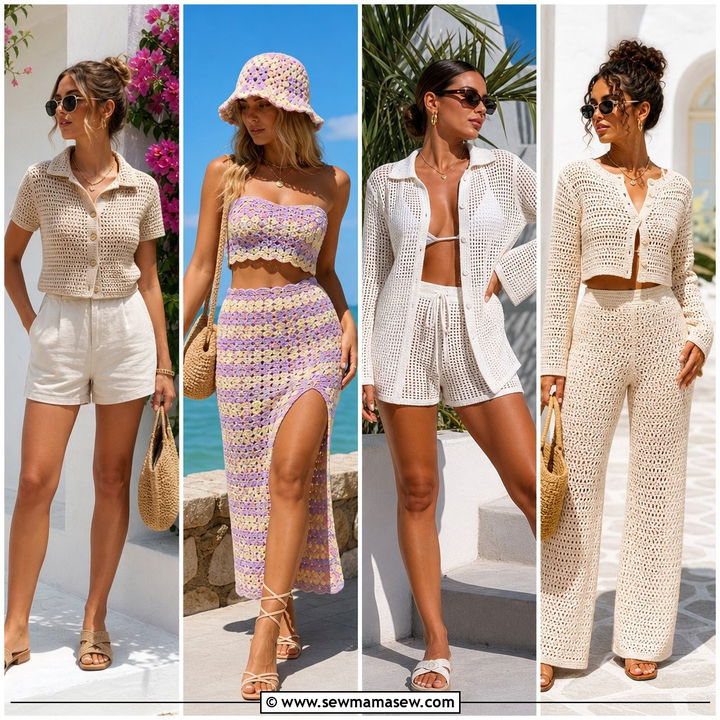 30 Crochet Matching Set Outfit Ideas Summer Trips Need
