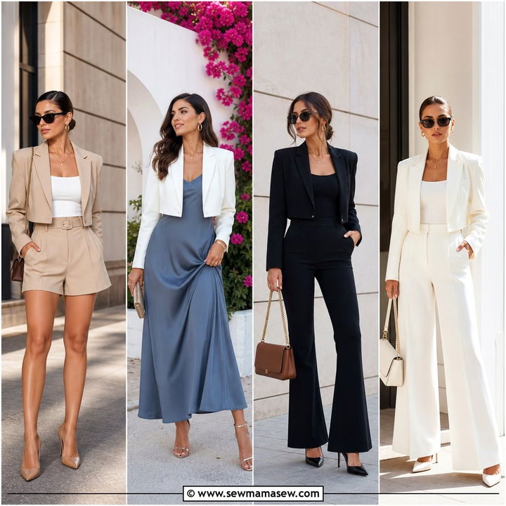 30 Cropped Blazer Outfit Ideas With Heels for Sleek Nights