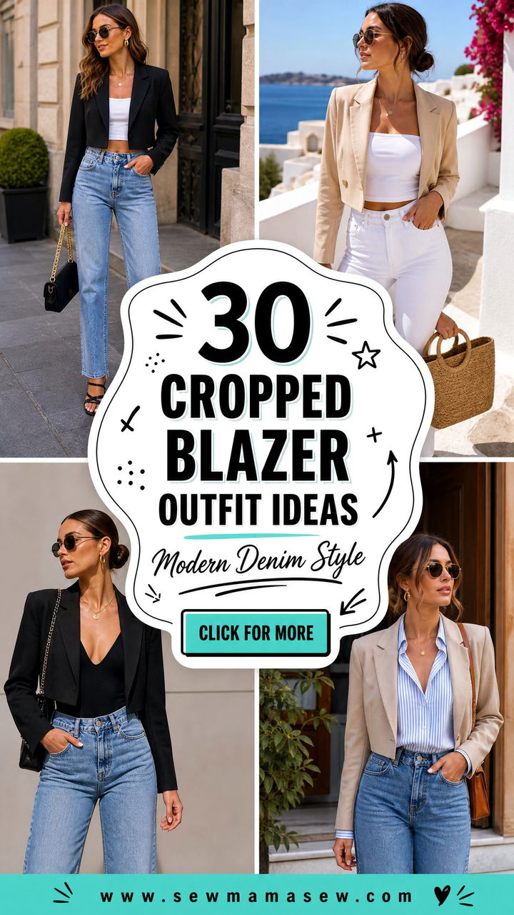 30 Cropped Blazer Outfit Ideas With Jeans for Modern Style - 30 Cropped Blazer Outfit Ideas With Jeans for Modern Style