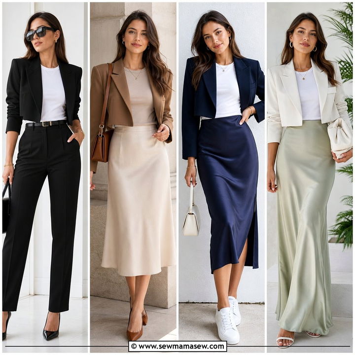 30 Cropped Blazer Outfit Ideas With a T-Shirt for Cool Layers