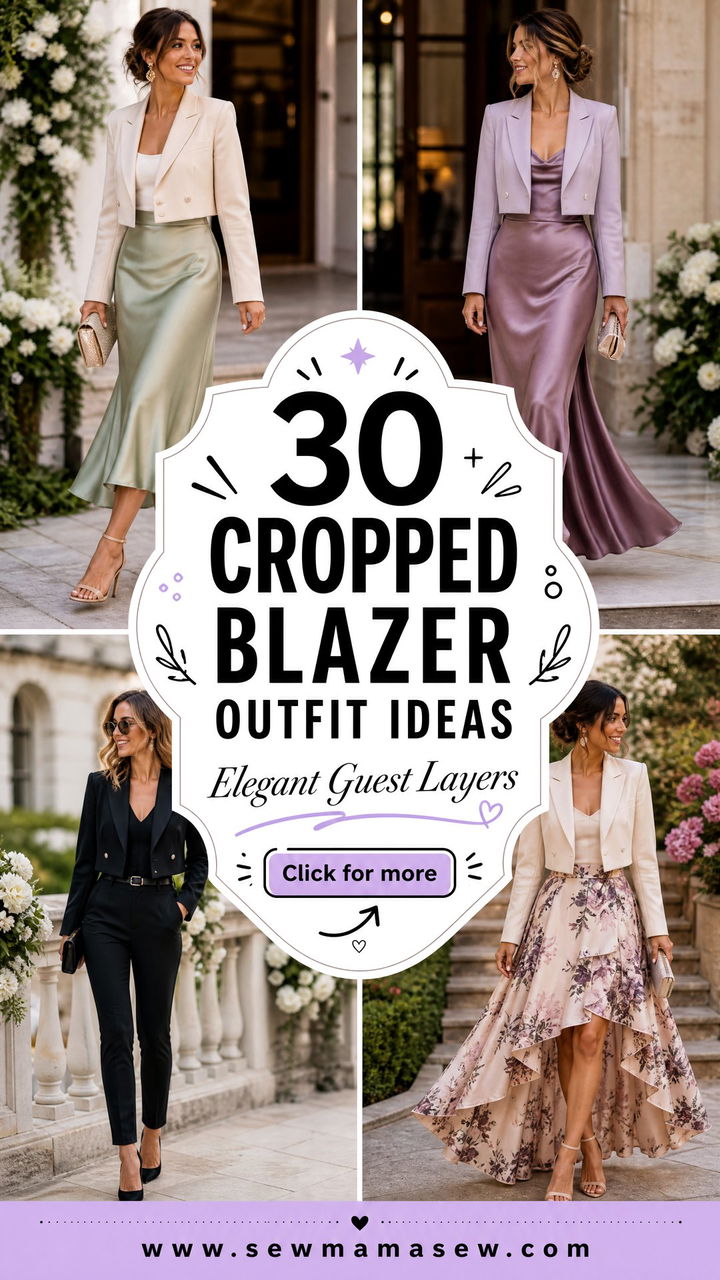 30 Cropped Blazer Outfit Ideas for a Wedding Guest - 30 Cropped Blazer Outfit Ideas for a Wedding Guest