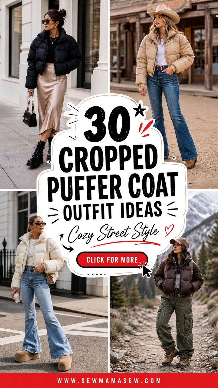 30 Cropped Puffer Coat Outfit Ideas for Cozy Street Style - 30 Cropped Puffer Coat Outfit Ideas for Cozy Street Style