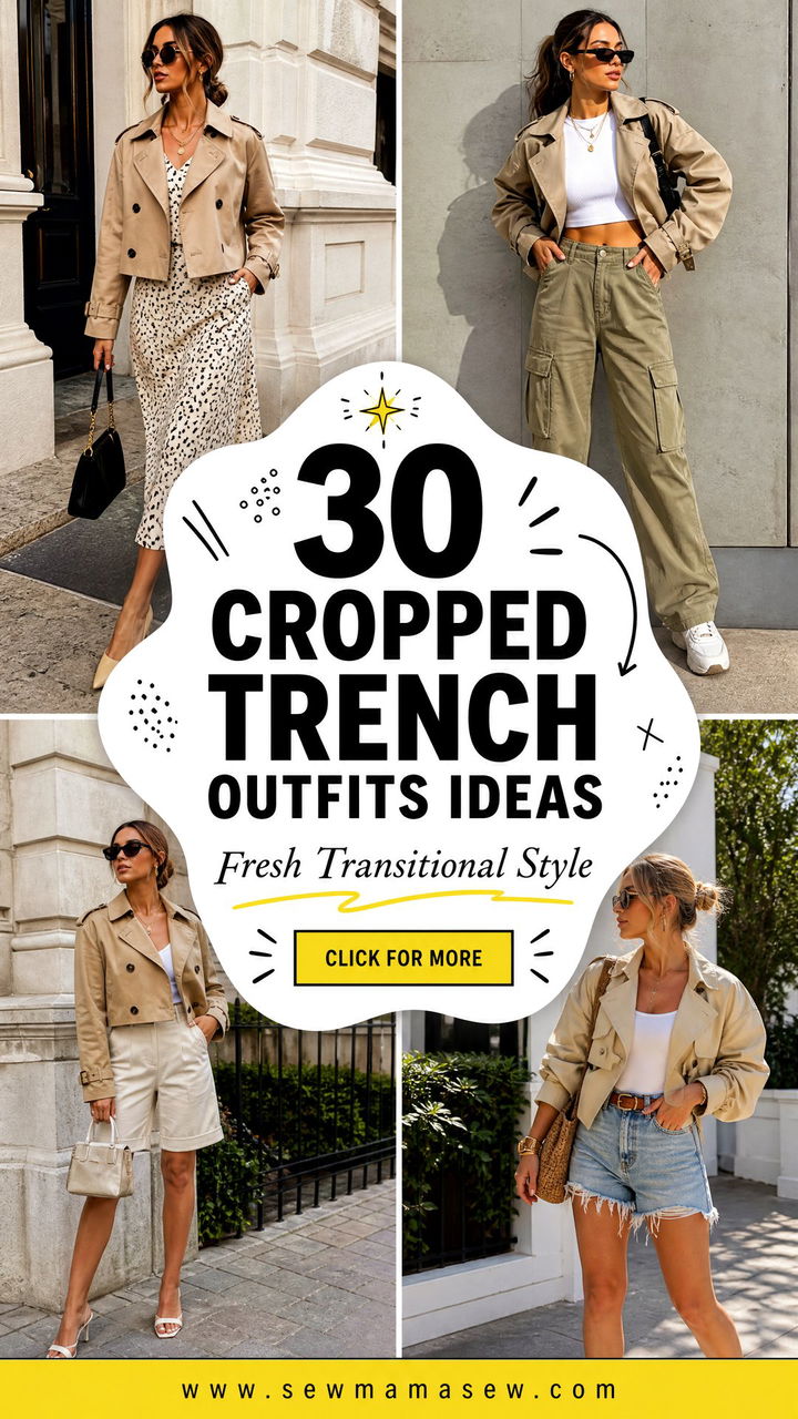 30 Cropped Trench Outfits Ideas for Fresh Transitional Style - 30 Cropped Trench Outfits Ideas for Fresh Transitional Style