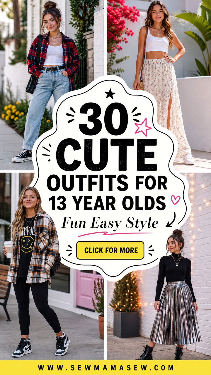 30 Cute Outfits For 13 Year Olds That Feel Fun And Easy - 30 Cute Outfits For 13 Year Olds That Feel Fun And Easy