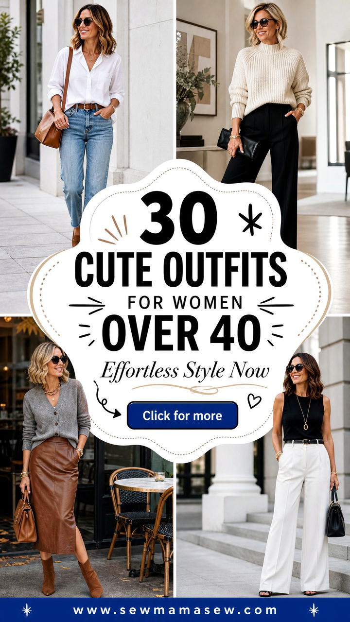 30 Cute Outfits for Women Over 40 With Effortless Style - 30 Cute Outfits for Women Over 40 With Effortless Style