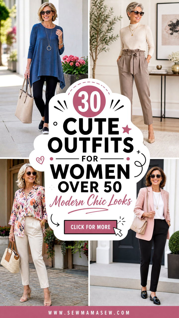 30 Cute Outfits for Women Over 50 That Feel Modern and Chic - 30 Cute Outfits for Women Over 50 That Feel Modern & Chic