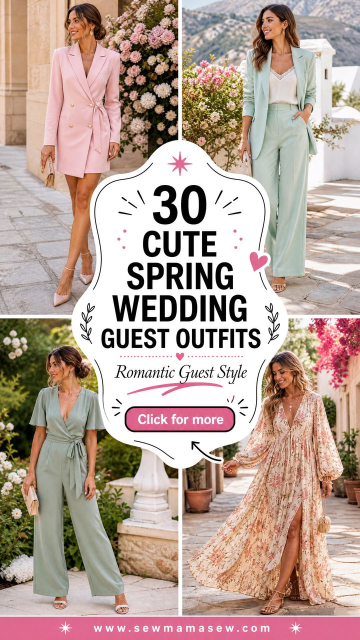 30 Cute Spring Wedding Guest Outfits for Romantic Days This Year - 30 Cute Spring Wedding Guest Outfits for Romantic Days This Year