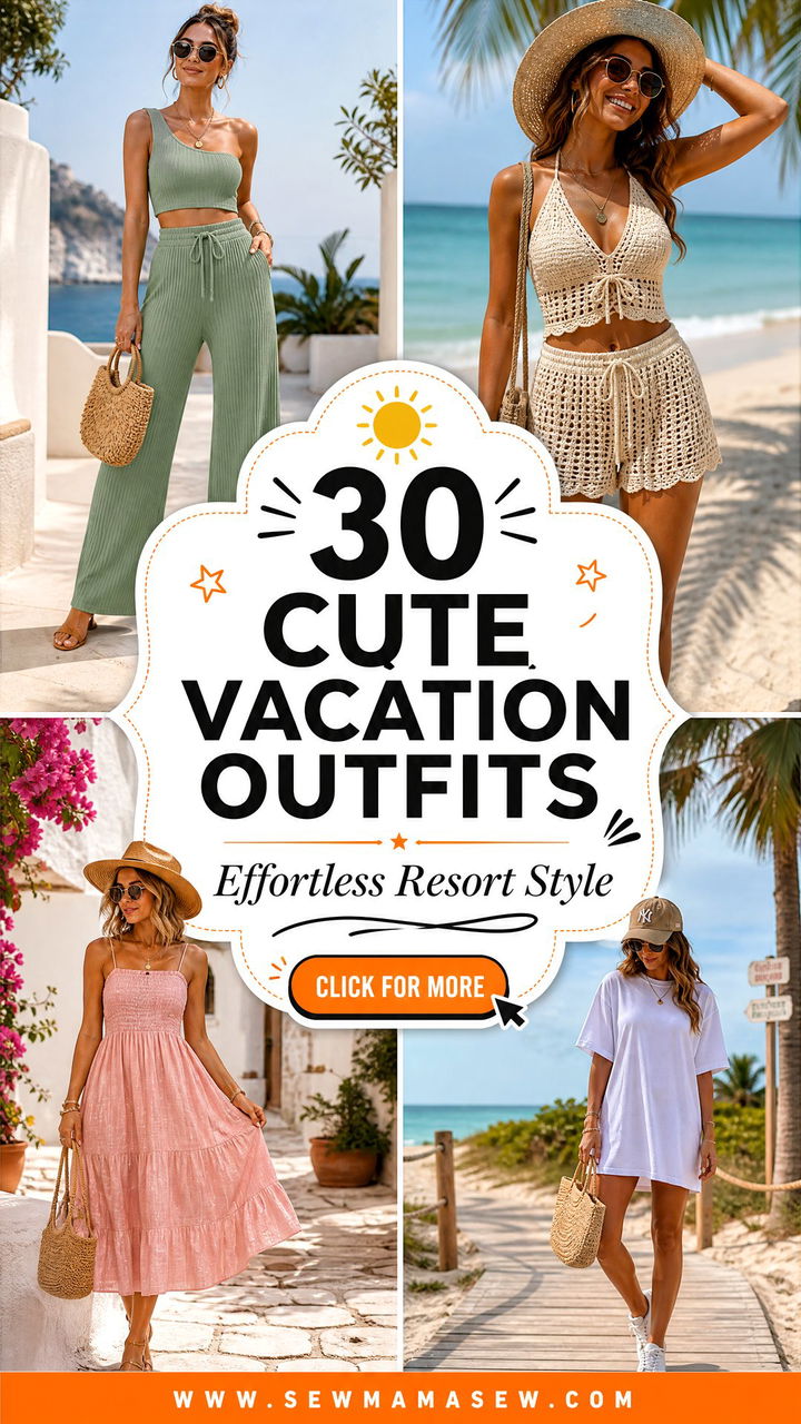 30 Cute Vacation Outfits For Effortless Resort Style This Year - 30 Cute Vacation Outfits For Effortless Resort Style This Year