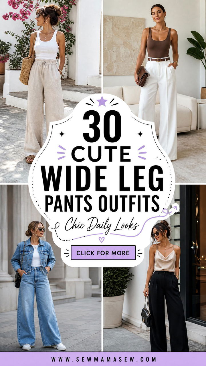 30 Cute Wide Leg Pants Outfits For Chic Everyday Looks - 30 Cute Wide Leg Pants Outfits For Chic Everyday Looks