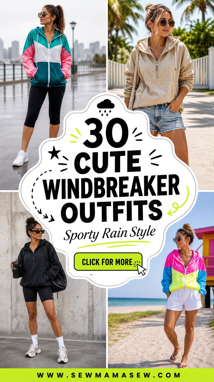 30 Cute Windbreaker Outfits For Sporty Rainy-Day Style - 30 Cute Windbreaker Outfits For Sporty Rainy-Day Style