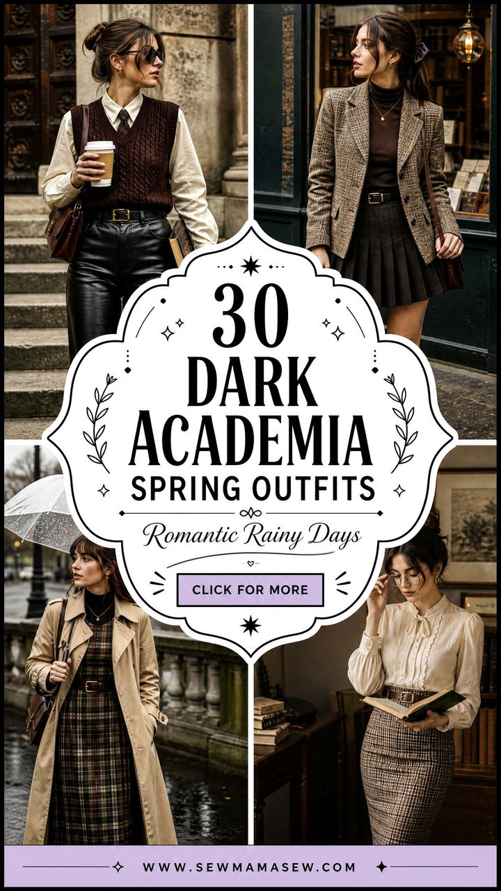30 Dark Academia Spring Outfits For Romantic Rainy Days - 30 Dark Academia Spring Outfits For Romantic Rainy Days