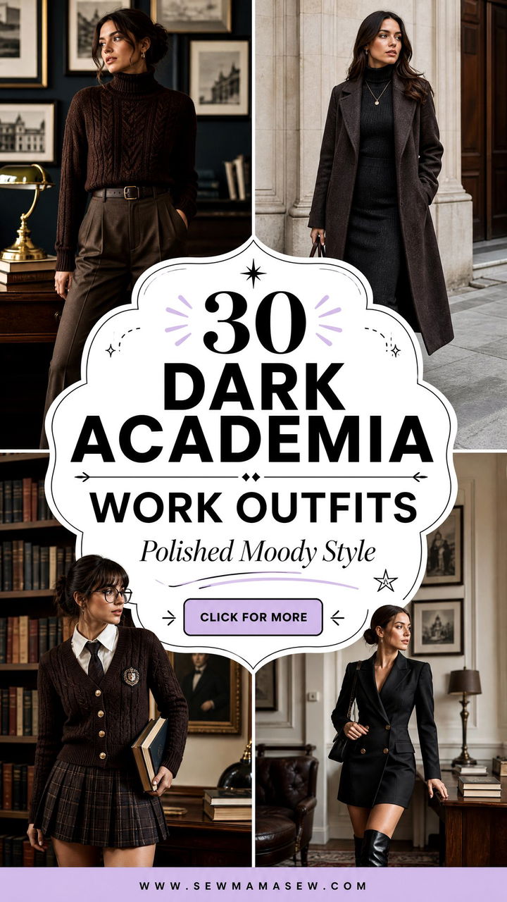 30 Dark Academia Work Outfits For Polished Moody Style - 30 Dark Academia Work Outfits For Polished Moody Style