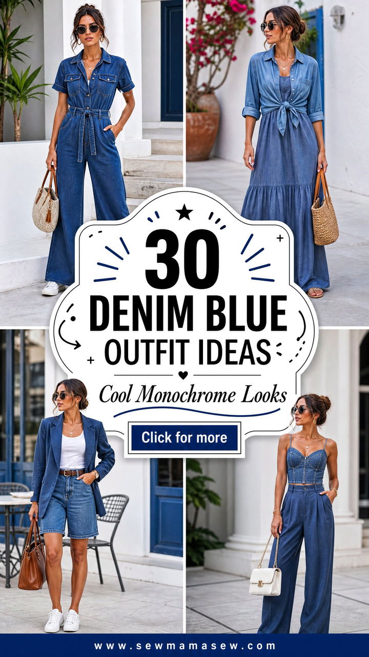 30 Denim Blue Outfit Ideas Cool Monochrome Looks to Try - 30 Denim Blue Outfit Ideas: Cool Monochrome Looks to Try