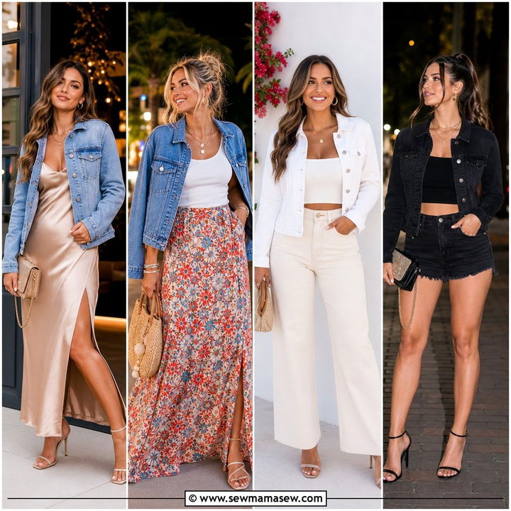 30 Denim Jacket Outfit Ideas for Summer Nights: Cool Looks
