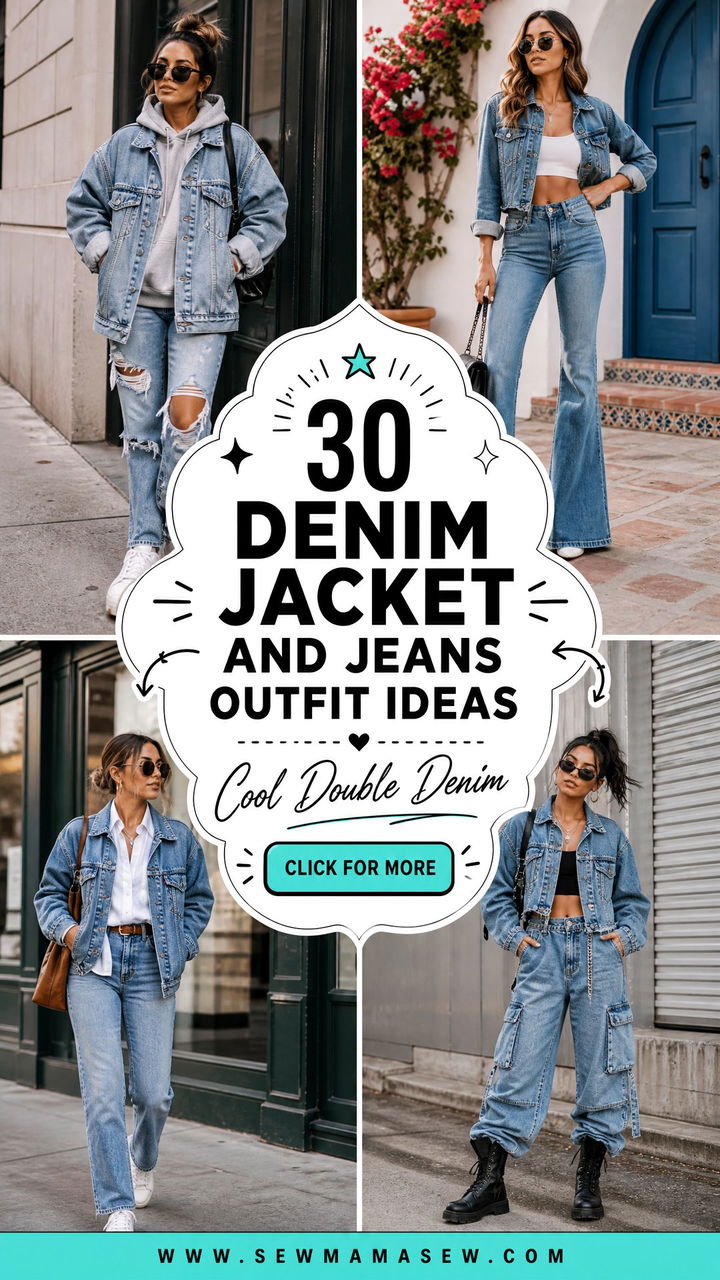 30 Denim Jacket and Jeans Outfit Ideas Cool Double Denim - 30 Denim Jacket and Jeans Outfit Ideas: Cool Double Denim