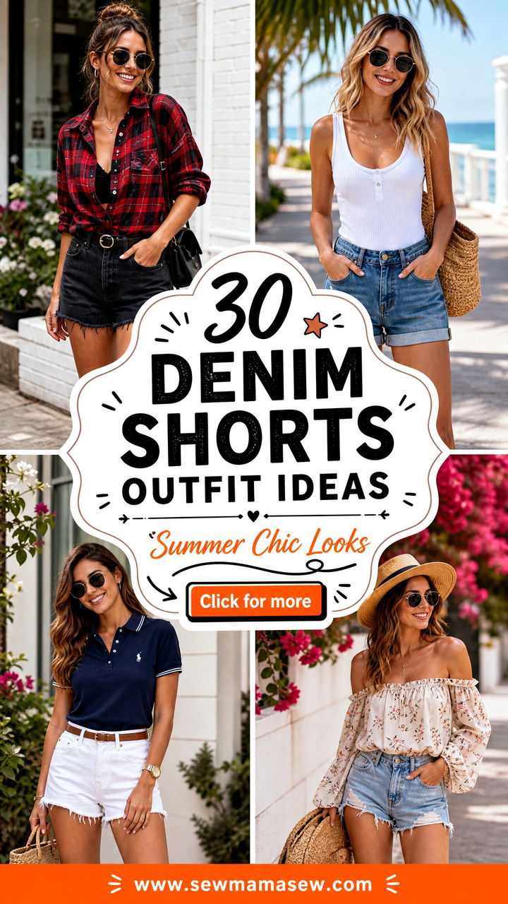 30 Denim Shorts Outfit Ideas for Summer Chic Looks - 30 Denim Shorts Outfit Ideas for Summer Chic Looks