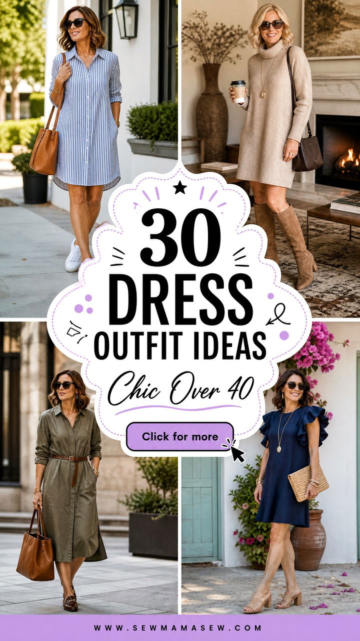 30 Dress Outfit Ideas for Women Over 40 to Feel Chic - 30 Dress Outfit Ideas for Women Over 40 to Feel Chic