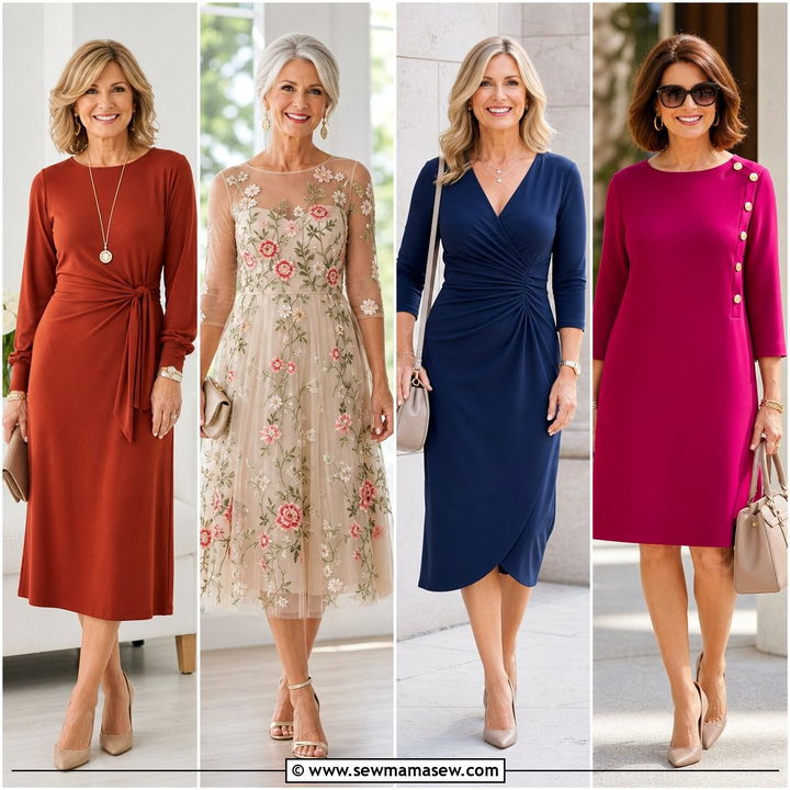30 Dress Outfit Ideas for Women Over 50 to Look Elegant