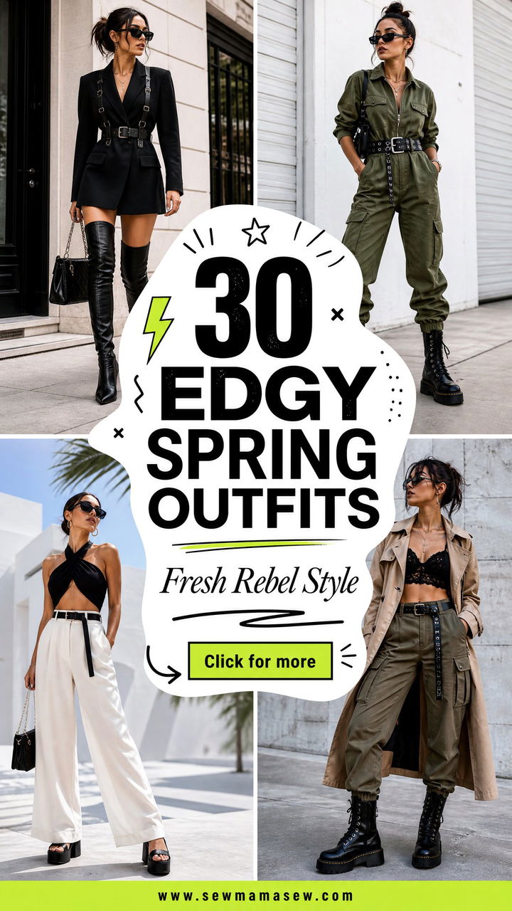 30 Edgy Spring Outfits for Fresh Cool-Girl Style Now - 30 Edgy Spring Outfits for Fresh, Cool-Girl Style Now